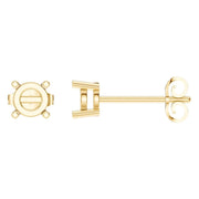 Solitaire Stud Earrings - Round 4.7mm