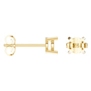 Solitaire Stud Earrings - Round 4.7mm