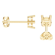 Solitaire Stud Earrings - Round 4.7mm