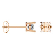 Solitaire Stud Earrings - Round 5mm