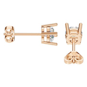 Solitaire Stud Earrings - Round 5mm