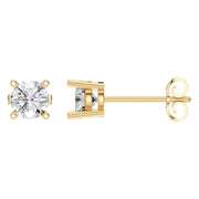 Solitaire Stud Earrings - Round 5mm