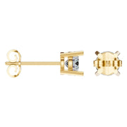 Solitaire Stud Earrings - Round 5mm