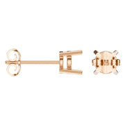 Solitaire Stud Earrings - Round 5mm