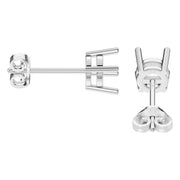 Solitaire Stud Earrings - Round 5mm