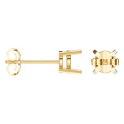 Solitaire Stud Earrings - Round 5mm