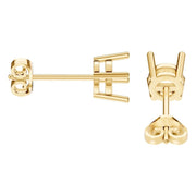 Solitaire Stud Earrings - Round 5mm