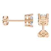 Solitaire Stud Earrings - Round 5.5mm
