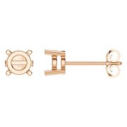 Solitaire Stud Earrings - Round 5.5mm
