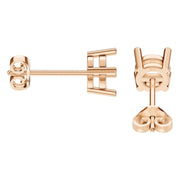 Solitaire Stud Earrings - Round 5.5mm