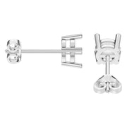 Solitaire Stud Earrings - Round 5.5mm