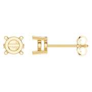 Solitaire Stud Earrings - Round 5.5mm