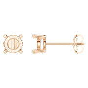 Solitaire Stud Earrings - Round 5.75mm