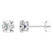 Solitaire Stud Earrings - Round 6.3mm