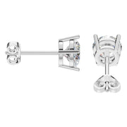 Solitaire Stud Earrings - Round 6.3mm