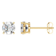 Solitaire Stud Earrings - Round 6.3mm