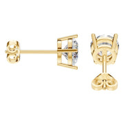 Solitaire Stud Earrings - Round 6.3mm