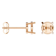 Solitaire Stud Earrings - Round 6.3mm