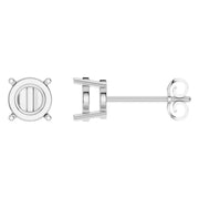 Solitaire Stud Earrings - Round 6.3mm