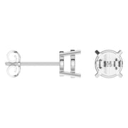 Solitaire Stud Earrings - Round 6.3mm