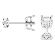Solitaire Stud Earrings - Round 6.3mm