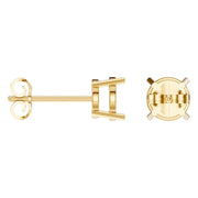 Solitaire Stud Earrings - Round 6.3mm
