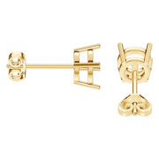 Solitaire Stud Earrings - Round 6.3mm