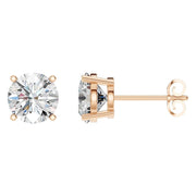 Solitaire Stud Earrings - Round 8mm