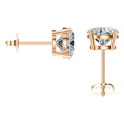 Solitaire Stud Earrings - Round 8mm