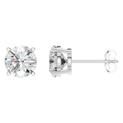 Solitaire Stud Earrings - Round 8mm