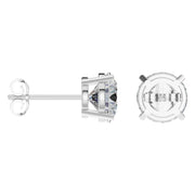 Solitaire Stud Earrings - Round 8mm