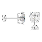 Solitaire Stud Earrings - Round 8mm