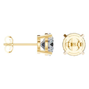 Solitaire Stud Earrings - Round 8mm