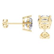 Solitaire Stud Earrings - Round 8mm