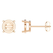 Solitaire Stud Earrings - Round 8mm