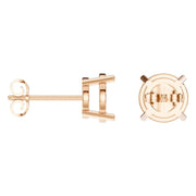 Solitaire Stud Earrings - Round 8mm