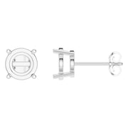 Solitaire Stud Earrings - Round 8mm