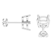 Solitaire Stud Earrings - Round 8mm