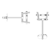 Solitaire Stud Earrings - Round 8mm