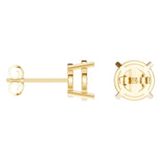 Solitaire Stud Earrings - Round 8mm
