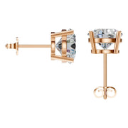 Solitaire Stud Earrings - Round 9mm