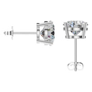 Solitaire Stud Earrings - Round 9mm