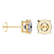 Solitaire Stud Earrings - Round 9mm