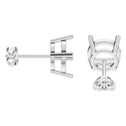 Solitaire Stud Earrings - Round 9mm
