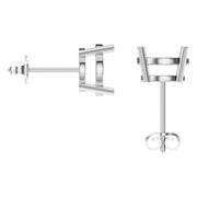 Solitaire Stud Earrings - Round 9mm