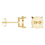 Solitaire Stud Earrings - Round 9mm