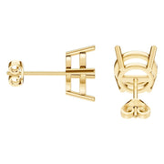 Solitaire Stud Earrings - Round 9mm