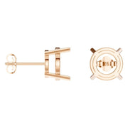 Solitaire Stud Earrings - Round 10.25mm