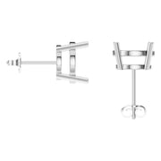 Solitaire Stud Earrings - Round 10.25mm