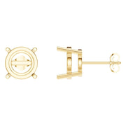 Solitaire Stud Earrings - Round 10.25mm